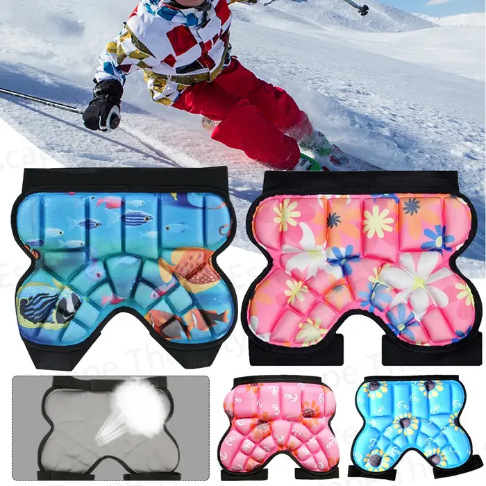 Pantalon rembourré de Snowboard pour enfants, épais, rembourré en 3D, protection des hanches, court,