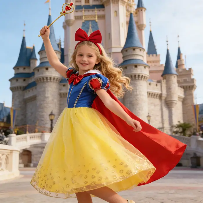 Robe blanche-neige pour filles, Costumes de princesse pour enfants en bas âge, vêtements de Cosplay 