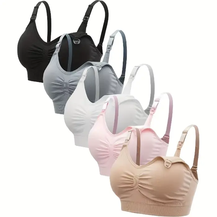5 pièces de haute qualité grande taille soutien-gorge d'allaitement respirant femmes sous-vêtements 