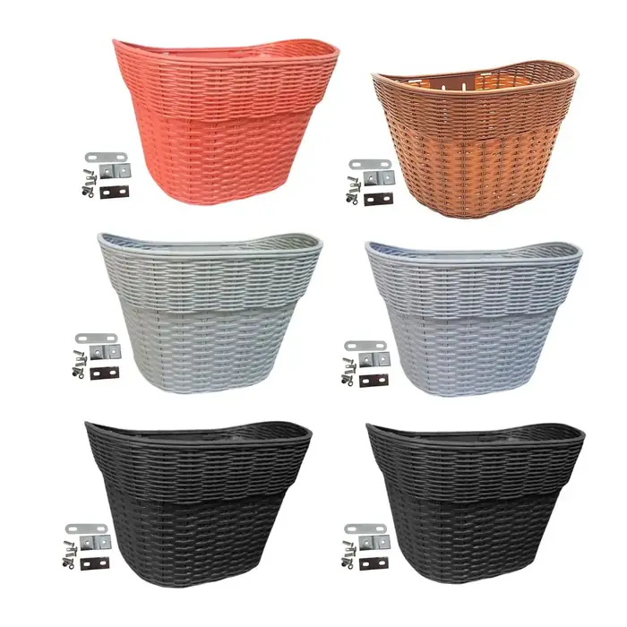 Panier de vélo durable style rétro guidon avant sacoche de transport amovible pour adultes balades urbaines et randonnées