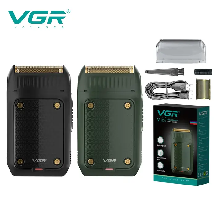 Vgaz353-Rasoir Électrique Professionnel pour Homme, Tondeuse à Cheveux, Rasoirs Rechargeables, Tonde