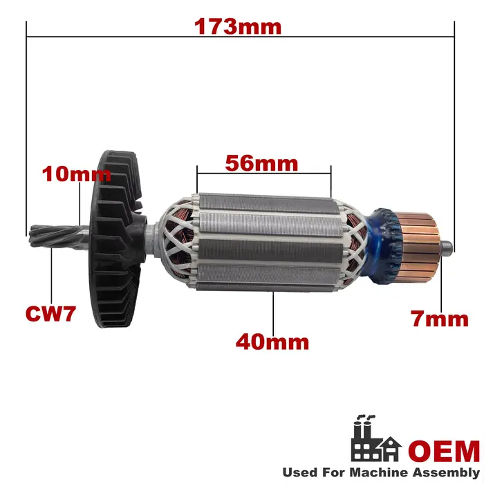 AC 220V 240V GKS190 GKS165 Induit Rotor pour BOSCH Scie Circulaire A Main Pièces de rechange Scie ci