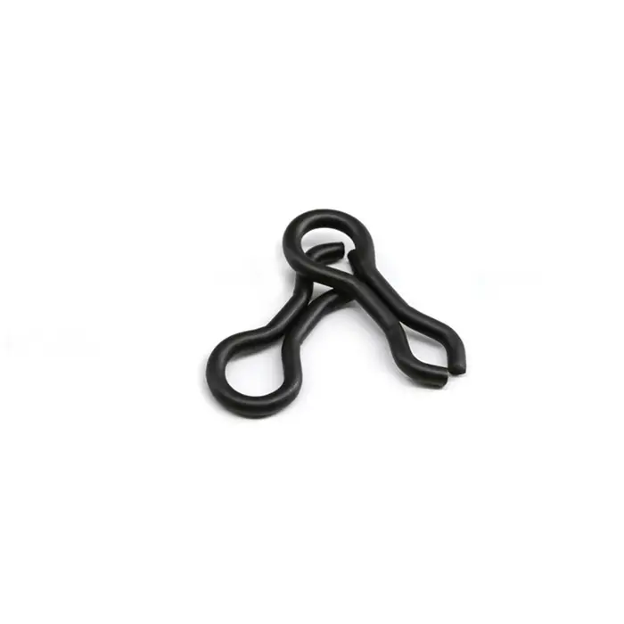 Anneaux Splay pour carpe noir mat, 1000 pièces, boucle pivotante, Leader, yeux plombs, connecteur de