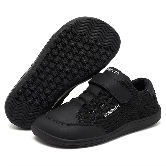 HOBIBEAR enfants bout large pieds nus chaussures garçons filles minimaliste baskets léger crochet bo