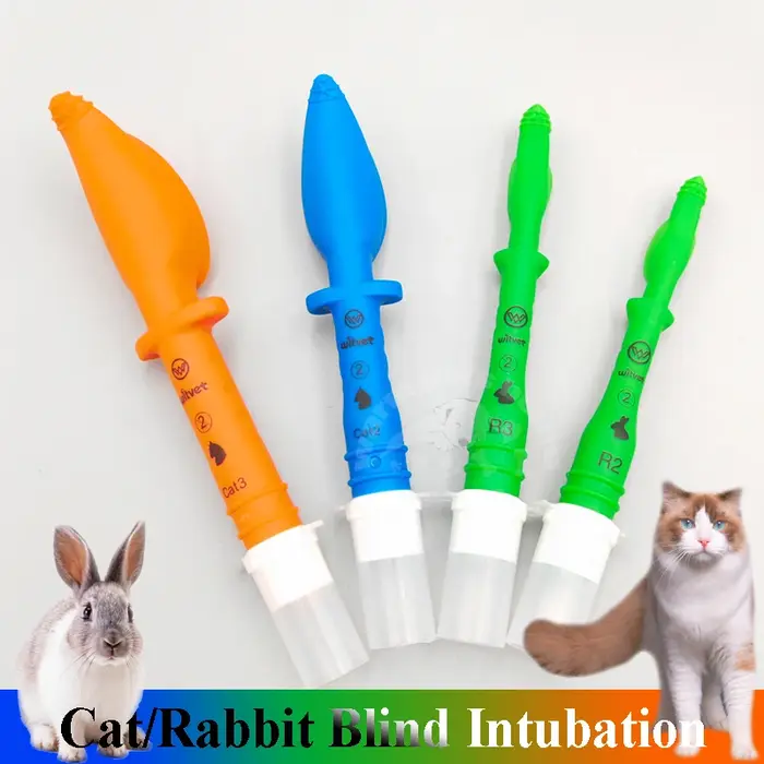 Tube d'intubation aveugle pour chat et lapin, Gel médical doux, lapins, intubation trachéale, consom