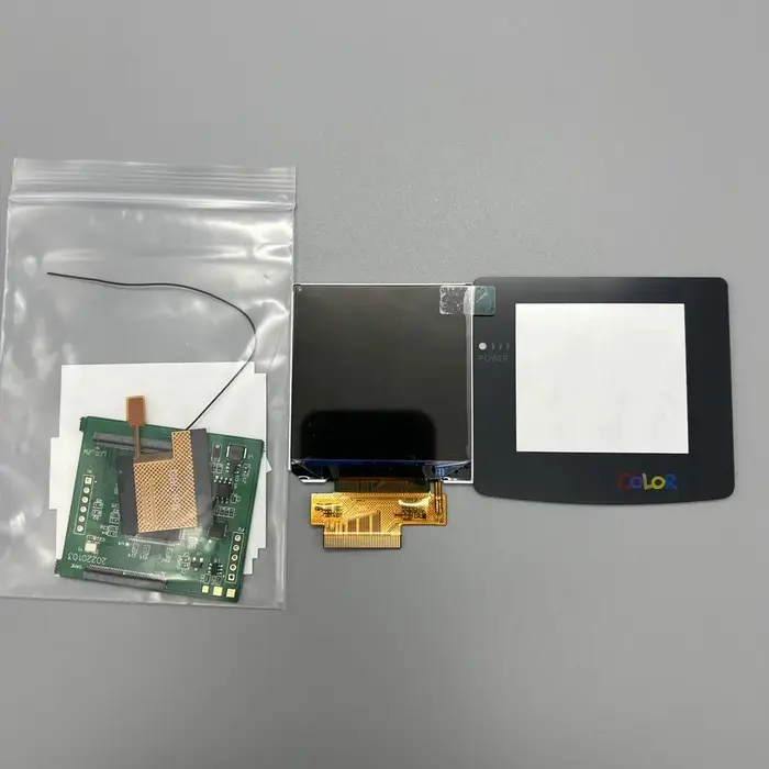 Taille originale nouvel écran LCD haute luminosité 2.45 "pour Nintendo Gameboy couleur GBC LCD. Pas 