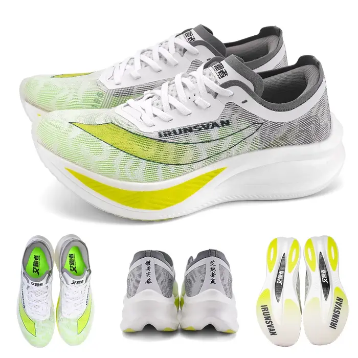 IRUNSVAN pleine paume Nylon plaque de carbone Marathon chaussures de sport hommes 2024 haute qualité