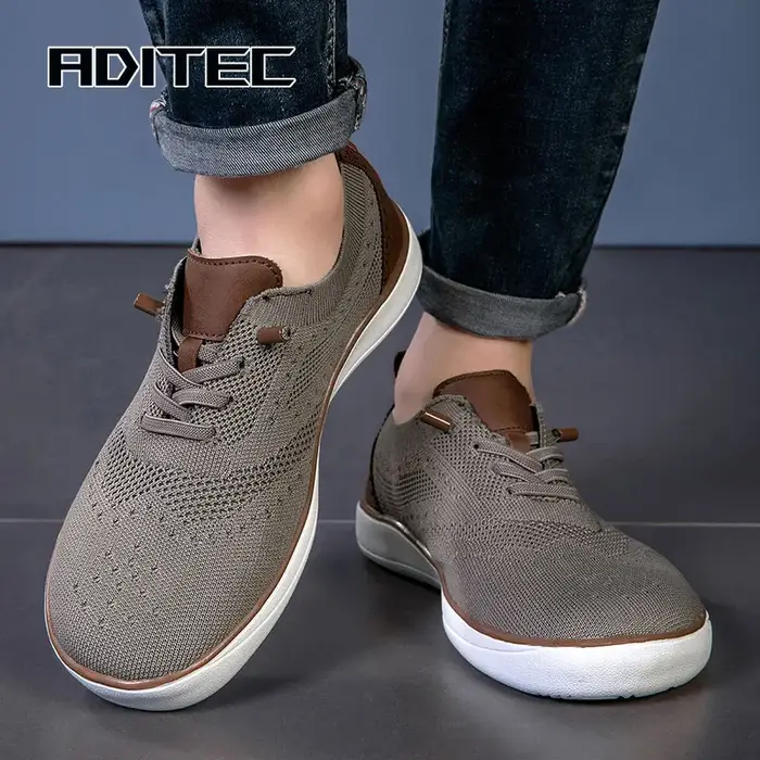 Chaussures de Marche Larges et Légères pour Homme, Souliers Décontractés de Grande Taille, Adaptés a