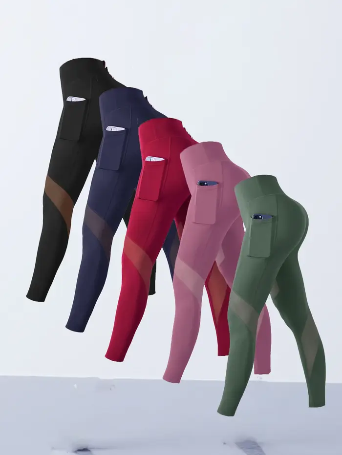 Pantalon de Yoga en maille pour femmes, Leggings façonnant, taille haute, contrôle du ventre, hanche