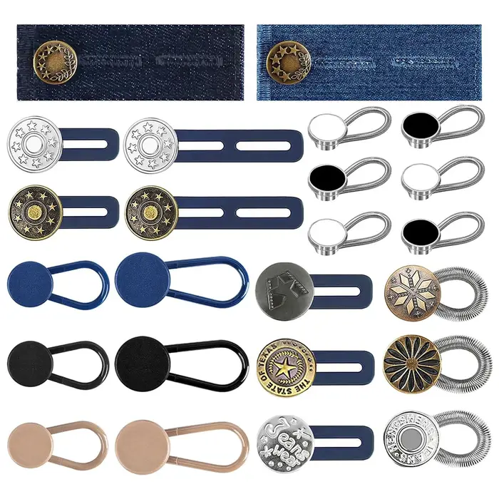 Extension de boutons de pantalon, extensions de col de chemise, extension de taille en jean, bouton 