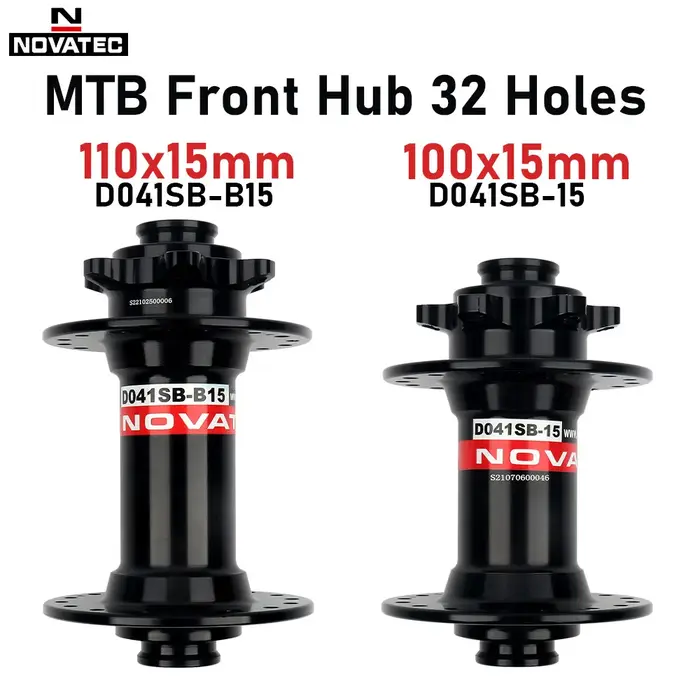 Novatseats-Moyeu avant VTT, 32 trous à travers, 100x15mm Boost, 110x15mm, roulement VTT, pièces de v