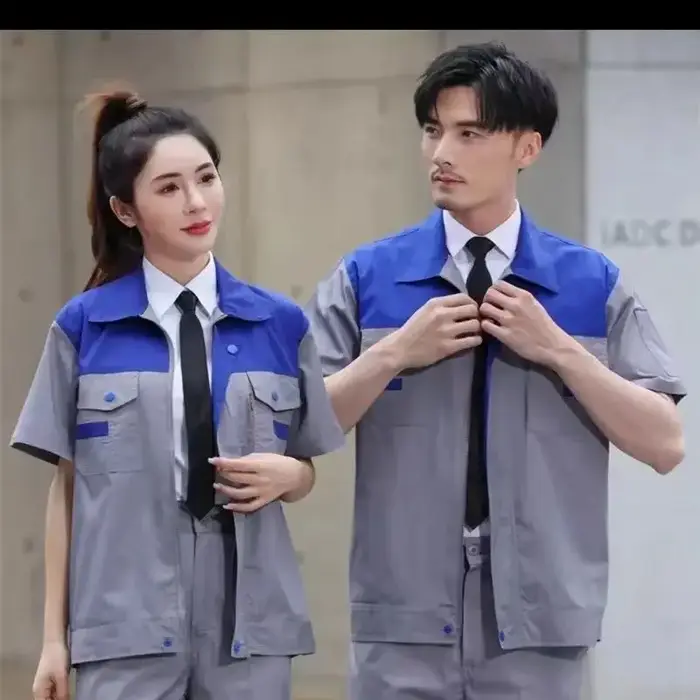 Vêtements de travail résistants à l'usure et aux taches pour hommes en usine atelier chantier réparation automobile confort sécurité professionnel日常工作防护工作服男士抗磨损防污耐久适用于工厂车间维修汽车舒适安全专业