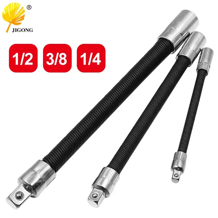 Clé électrique adaptateur élastique, arbre souple universel, clé à cliquet rapide, tige d'extension 