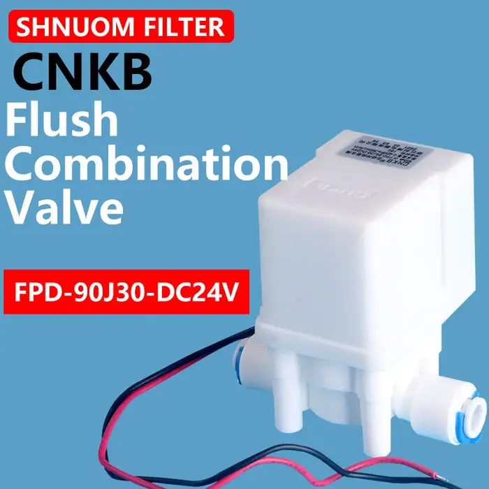 Électrovanne de purificateur d'eau CNKB DC24V RO à connexion rapide, avec limite de débit de 300cc e