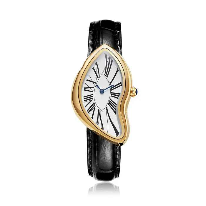 Nouveau Alien Crash Melt Twist Y2K montres pour hommes et femmes mode bracelet en cuir étanche montr