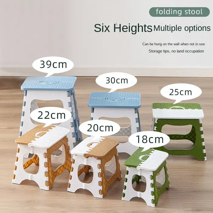 Tabouret de pêche en plastique épais et pliant, Mini chaise d'extérieur Portable pour adultes et enf
