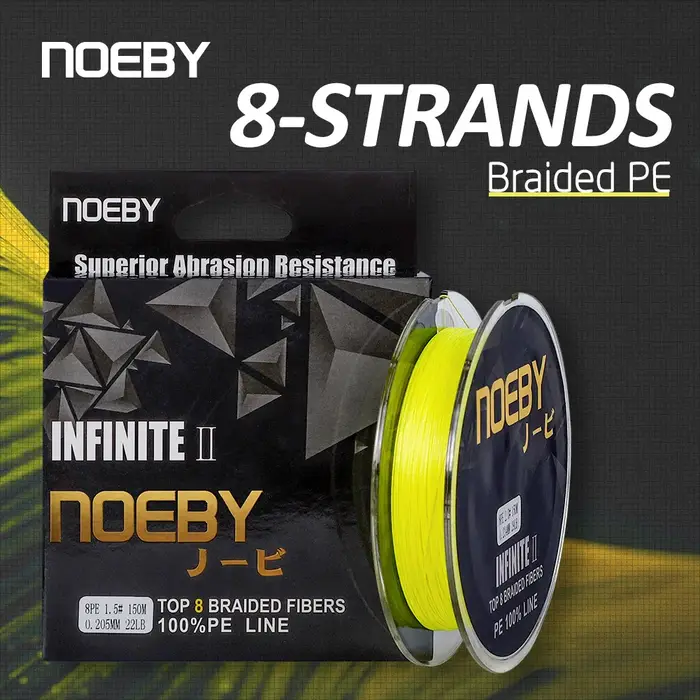 NOEBY PE ligne X8 brin tressé ligne de pêche 150m 300m 1-103LB Super Tension résistance à l'usure li