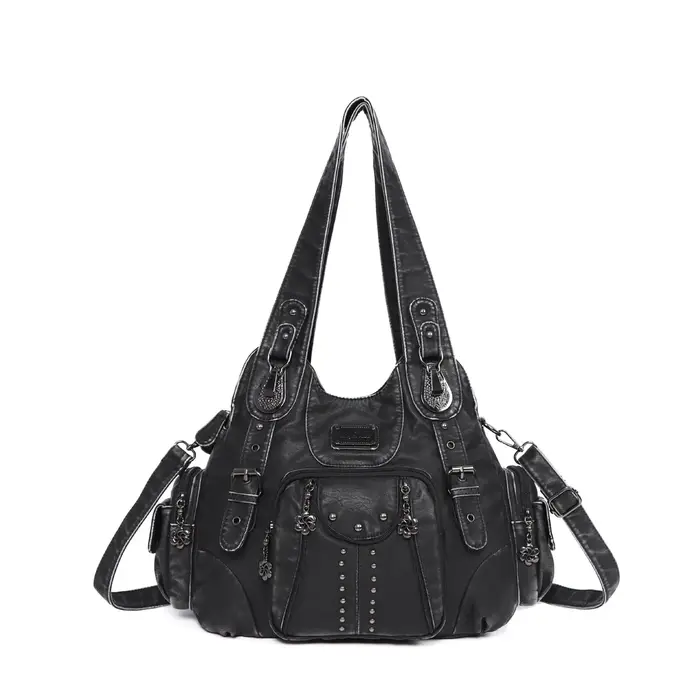 Sac à main pour femme Angel Kiss, grand sac fourre-tout vintage en PU avec poignée supérieure, sac à