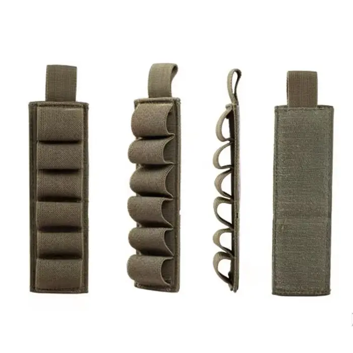 Boucle de crochet de chasse tactique, 6 cartouches, support de coque, bande de carte d'insertion de 