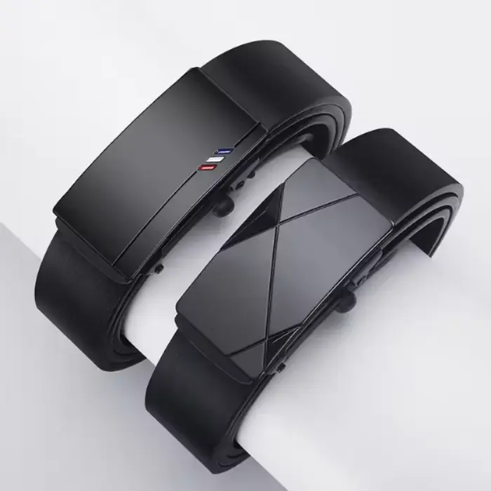 Ceinture à boucle automatique pour homme, élégante, pour costume d'affaires, ceinture décontractée d