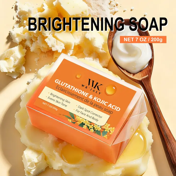 Savon blanchissant à l'acide kojique WK JALY, avec glutathion, vitamine C, correcteur de taches brun