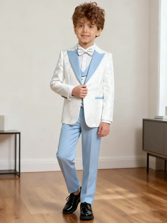 Ensemble de costume Paisley pour garçons de 3 à 14 ans, expédition 24 heures sur 24, costumes formel