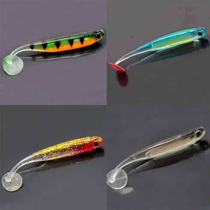2 pièces/lot 7 cm/9 cm 2g/5g Wobbler leurre de pêche arc-en-ciel Shiner appât T queue bionique soupl