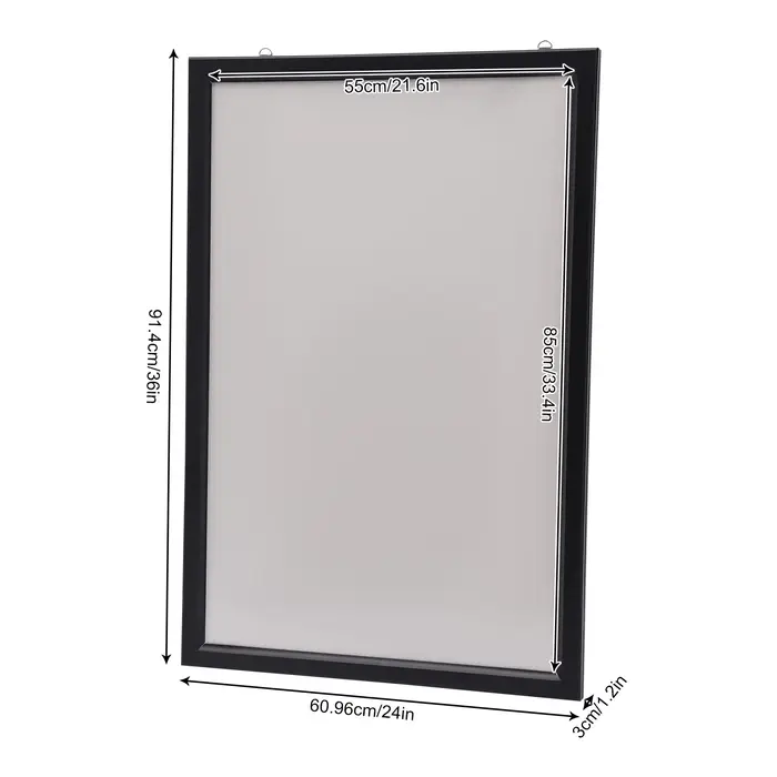 Cadre publicitaire mural pour affiche de film, boîte à lumière LED, affichage américain, 24 po x 36 