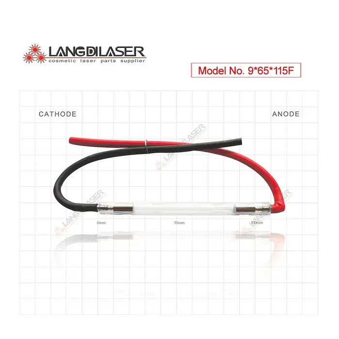Ampoules laser IPL : 9*65*115F - courbure d'anode, lampe flash IPL pour pièce à main honkonlaser, la