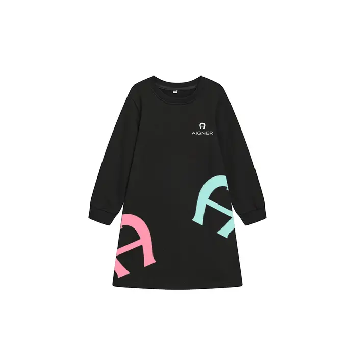 Robe de princesse noire à motifs imprimés pour filles de 2 à 10 ans, vêtements pour enfants, tenue d