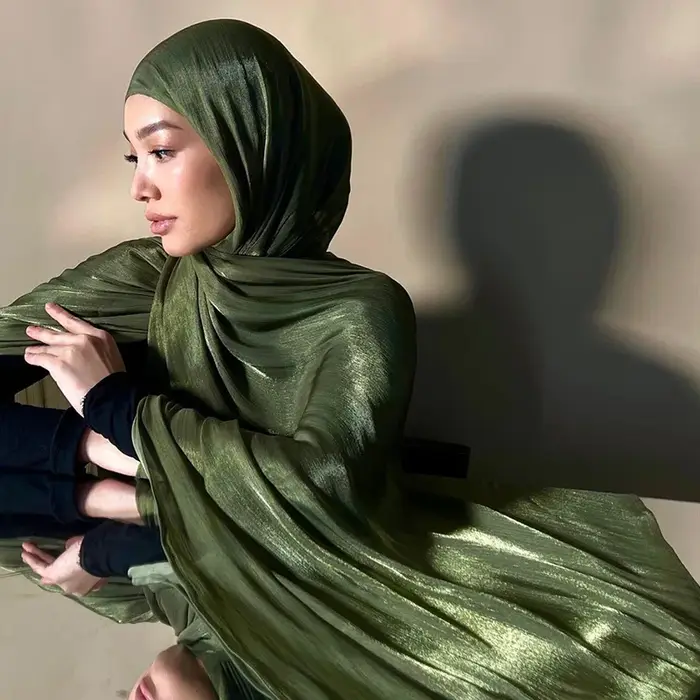 Hijabs en mousseline de soie de qualité supérieure pour femmes, voile turban doux et long, écharpes 