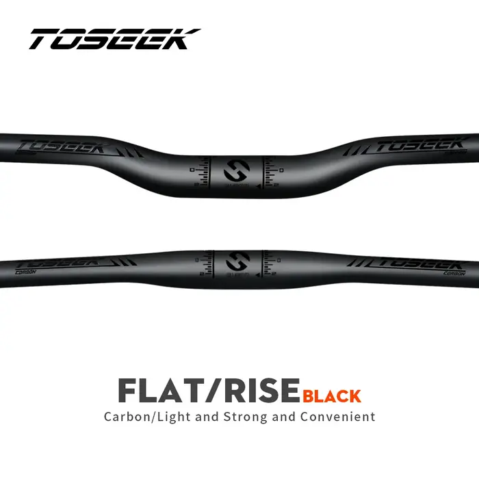 TOSEEK – guidon de vtt en carbone noir mat pour accessoires de vélo de montagne, 31.8x580-720/740/76