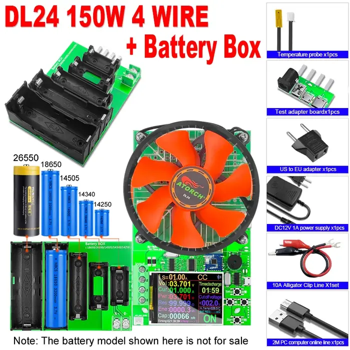 Testeur de capacité de batterie à 4 fils DL24, testeur de puissance de charge électronique, compteur