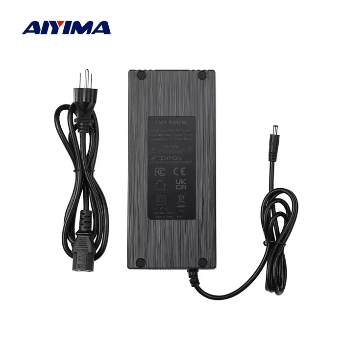 AIYIMA Audio 48V 10A GaN amplificateur adaptateur secteur 48V 10A interrupteur prise d'alimentation 