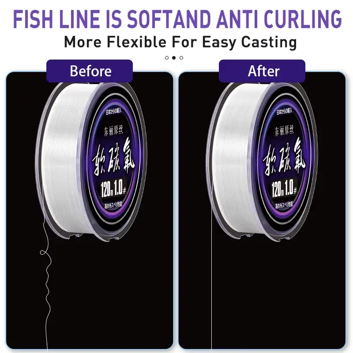 ZUKIBO Toray-Ligne de pêche monofilament durable en nylon violet