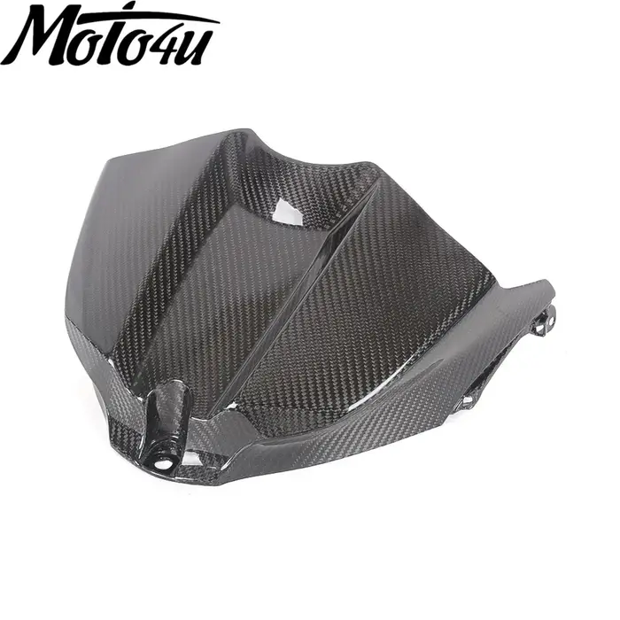 Couvercle avant de réservoir d'essence en Fiber de carbone véritable, boîte à Air, protection du car