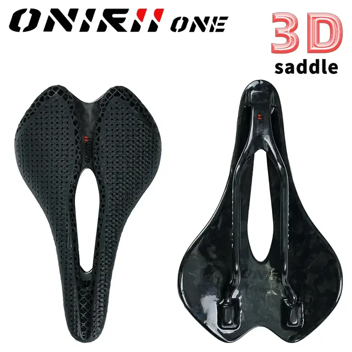 Selle carbone VTT route gravier ONIRII imprimée 3D légère antichoc pour vélo pliant