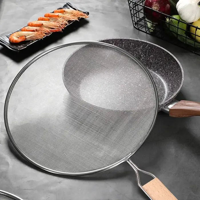 Cuisson friture acier inoxydable Anti-éclaboussures garde huile filet graisse éclaboussures écran ca