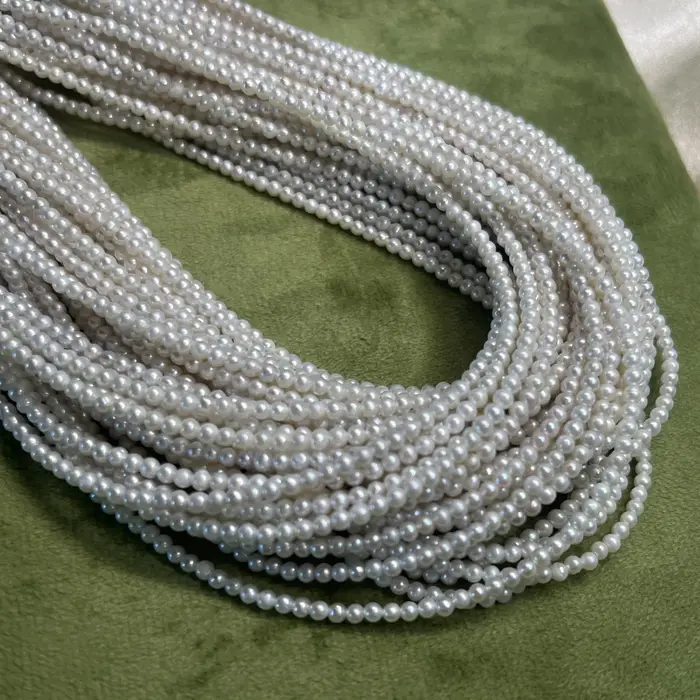Perles presque rondes de haute qualité AAA 2-3mm, perles d'eau douce naturelles exquises pour la fab