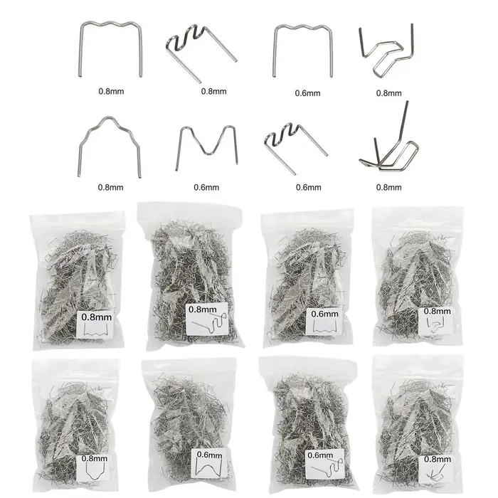 800 pièces automobile plastique réparation soudage clou Standard pré-coupé vague agrafes pare-chocs 