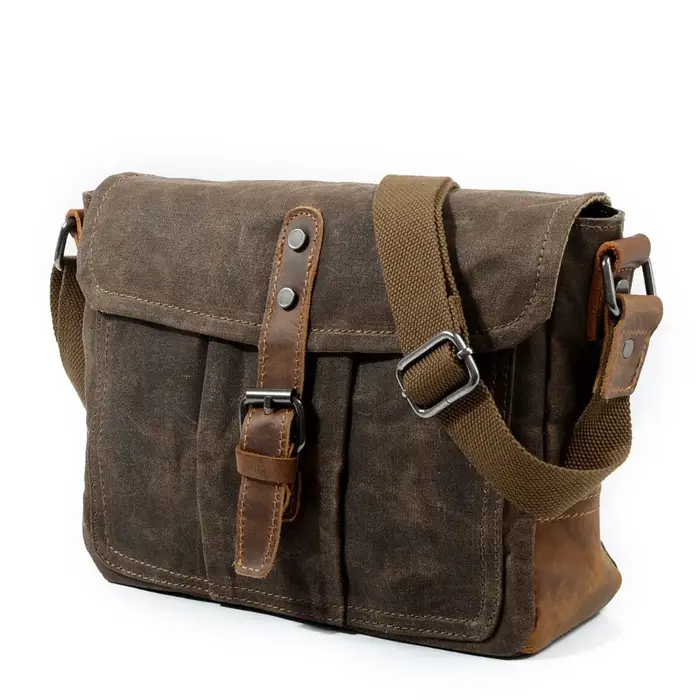 Nouveaux hommes rétro sacs de messager décontracté toile imperméable Simple sac à bandoulière Sectio