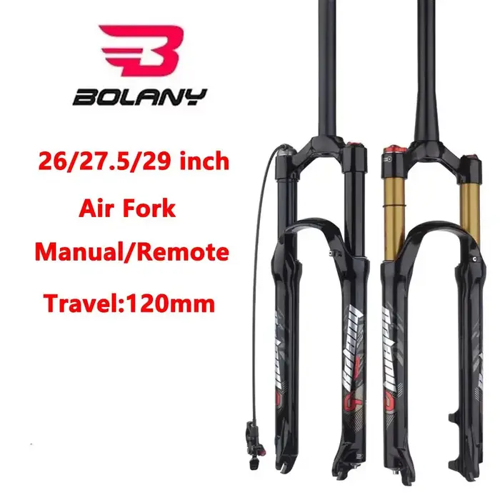 Bolany fourche de vélo vtt résilience de l'air alliage de magnésium amortisseur suspension droite co