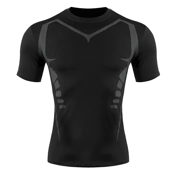 T-shirt de compression à manches courtes pour homme, maillot de corps athlétique, Rash Guard, séchag