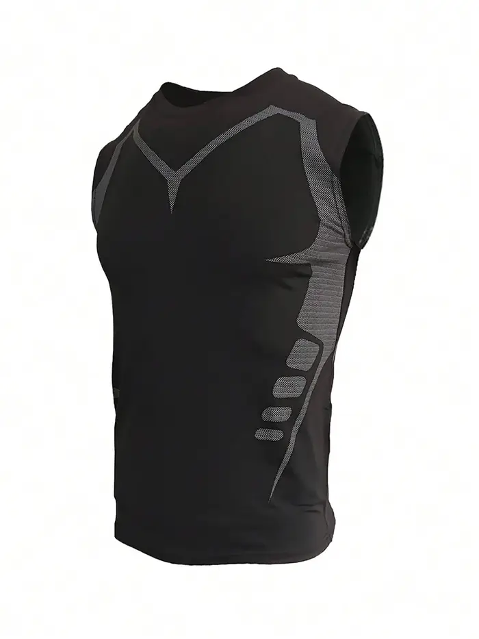 Maillot de sport élastique à compression pour homme, sous-vêtement respirant, séchage rapide, absorb