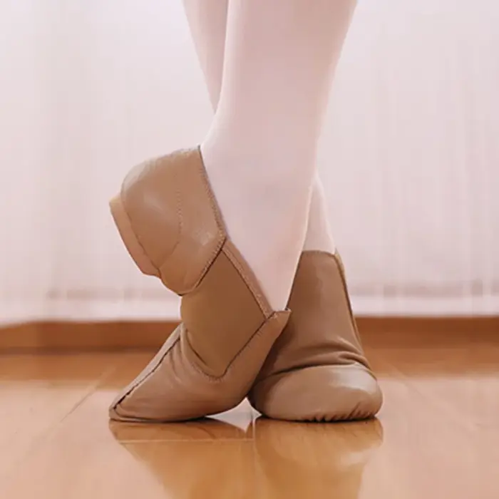 Chaussures de danse Jazz USHINE cuir véritable - Semelle antidérapante adultes enfants femmes filles
