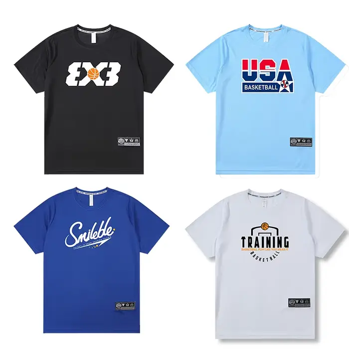 T-shirt manches courtes pour hommes, ample, course à pied, rue, basket-ball, gymnastique, lettre imp