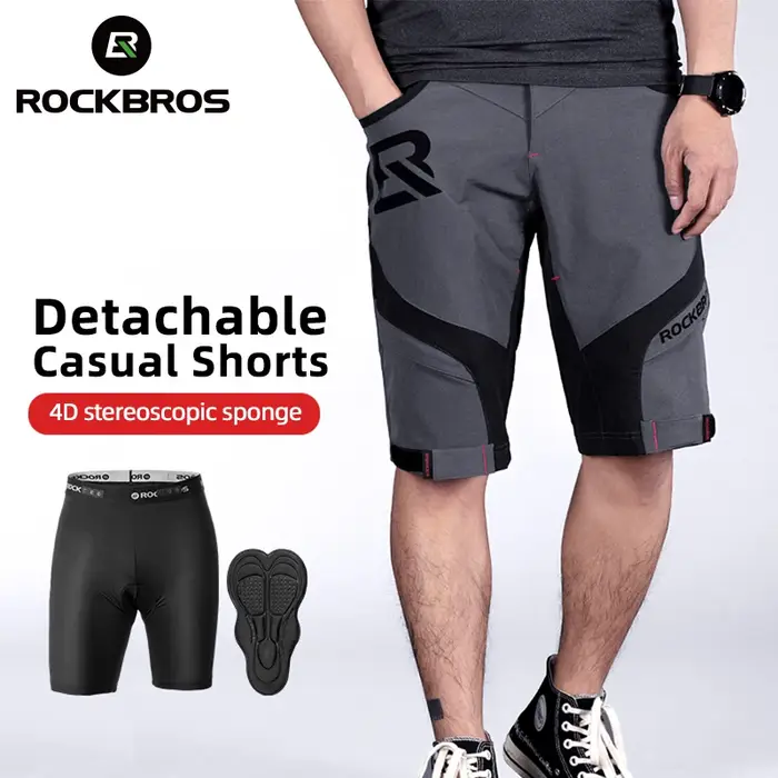 ROCKBROS-Short de vélo pour homme, short de cyclisme, short de VTT, short de motard d'été, short de 