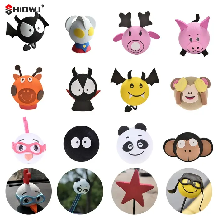 Animaux de dessin animé mignons et drôles, singe, canard, antenne IkPlush, OligFoam, décoration aéri