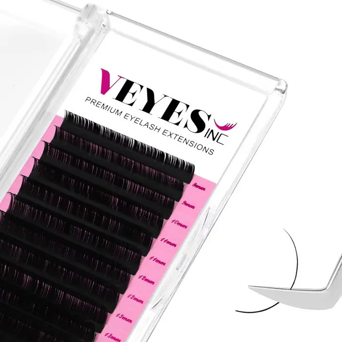 Veyes Inc Extensions de cils individuels Faux vison cils mats 8-20mm Veyelash Professionnels cils na