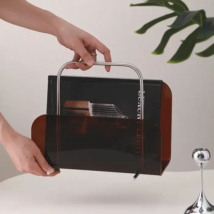 Porte-livre de bureau en acrylique T1, présentoirs de stockage de speminimalistes modernes, décorati